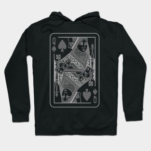 Queen of Spades Grayscale Hoodie